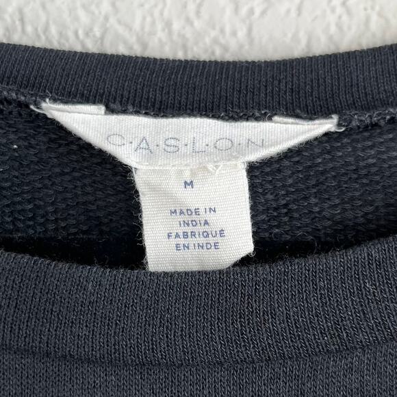 Caslon Cotton Black Drop Waist Short Sleeve Babydoll Mini Dress Med/Large NWT - Picture 4 of 13